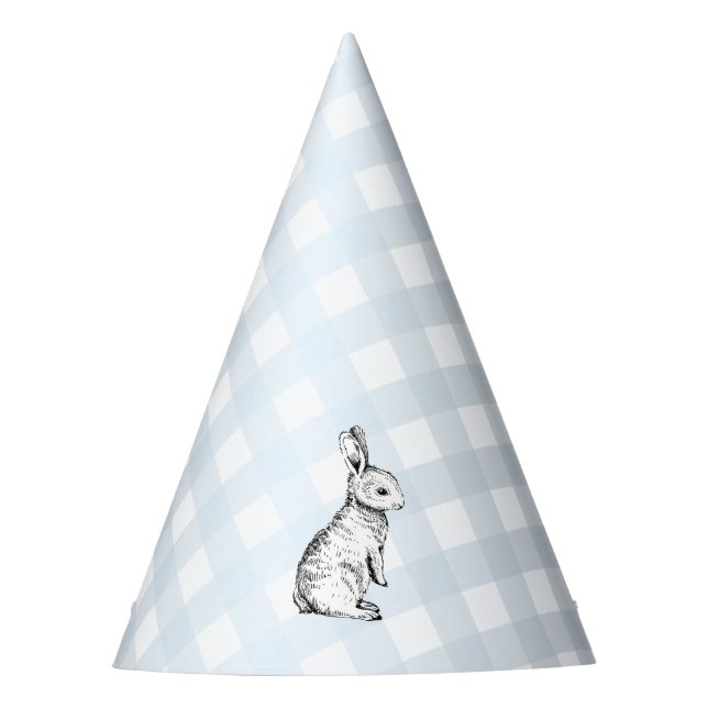 Chapeaux De Fêtes Lapin En vichy lapin bleu (Devant)