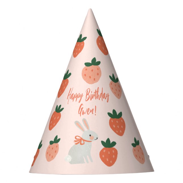 Chapeaux De Fêtes Lapin et fraise (Devant)