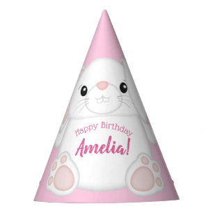 Chapeaux De Fêtes Lapin Lapin Anniversaire Fête Rose