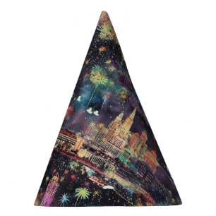 Chapeaux De Fêtes Las Vegas Noël & Nouvel An en aquarelles