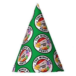 Chapeaux De Fêtes Le Casquette du Mince Pie Party (bkgrd vert)
