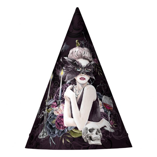 Chapeaux De Fêtes Le Vampiress | Moody Gothic Vampy Glam Pale Peau (Devant)