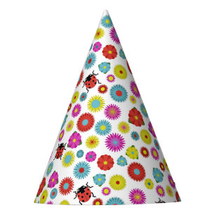 Chapeaux De Fêtes Les coccinelles dans le jardin parmi les fleurs