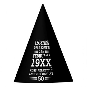 Chapeaux De Fêtes Les légendes personnalisées sont nées à la date Mo