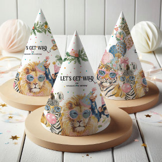 Chapeaux De Fêtes Let’s Get Wild Party Animal Birthday