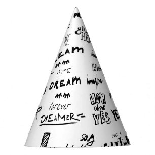 Chapeaux De Fêtes Lettres dessinées à la main, collection de griboui