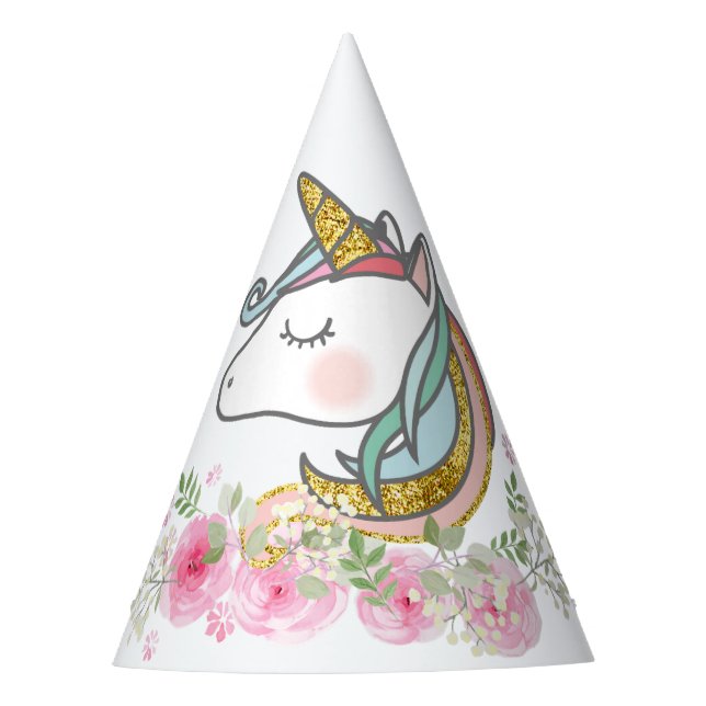 Chapeaux De Fêtes licorne or (Devant)