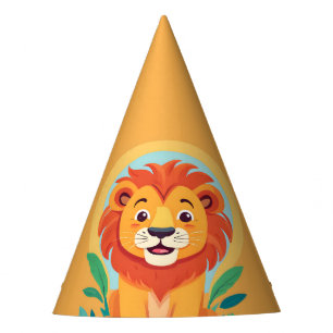 Chapeaux De Fêtes Lion mignonne Face safari jungle sauvage fête d'an