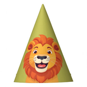 Chapeaux De Fêtes Lion mignonne Face safari jungle sauvage fête d'an