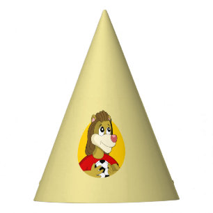 Chapeaux De Fêtes Lion tenant un dessin animé d'un casquette de la f