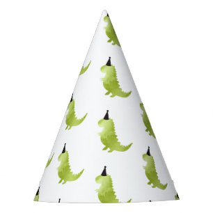 Chapeaux De Fêtes Little Boy Dinosaur Thème Dino Vert et Casquette