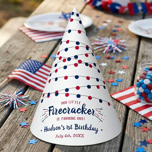 Chapeaux De Fêtes Little Firecracker 4 juillet 1er anniversaire