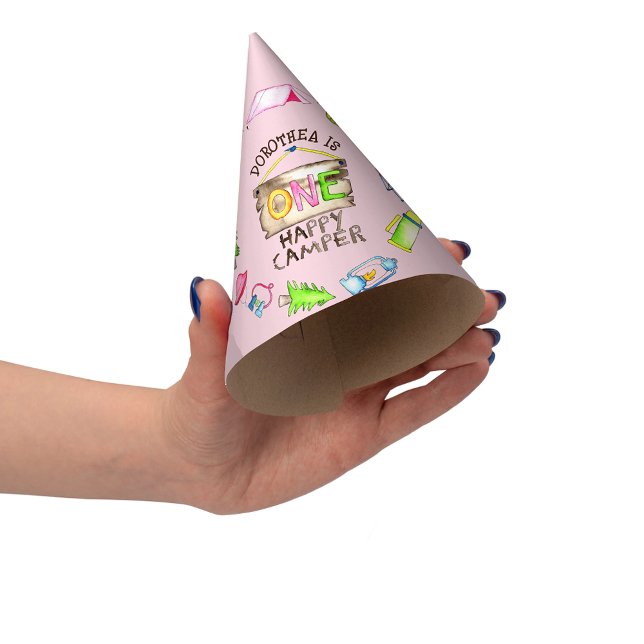 Chapeaux De Fêtes Little Girl One Happy Camper First Birthday Party (Créateur téléchargé)