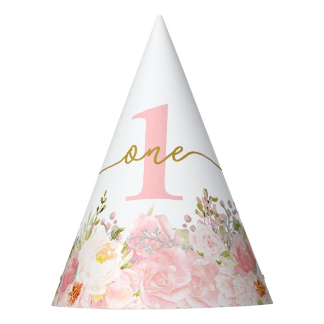 Chapeaux De Fêtes Little Miss ONEderful Rose Roses Premier anniversa (Devant)