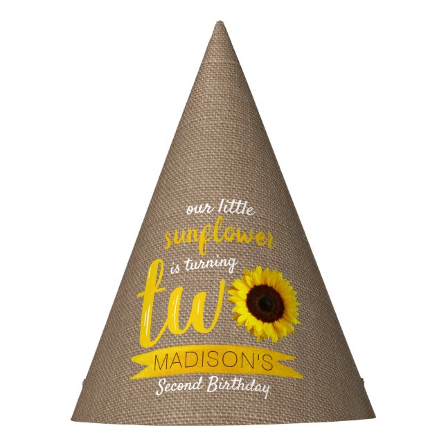 Chapeaux De Fêtes Little Sunflower 2e anniversaire (Devant)