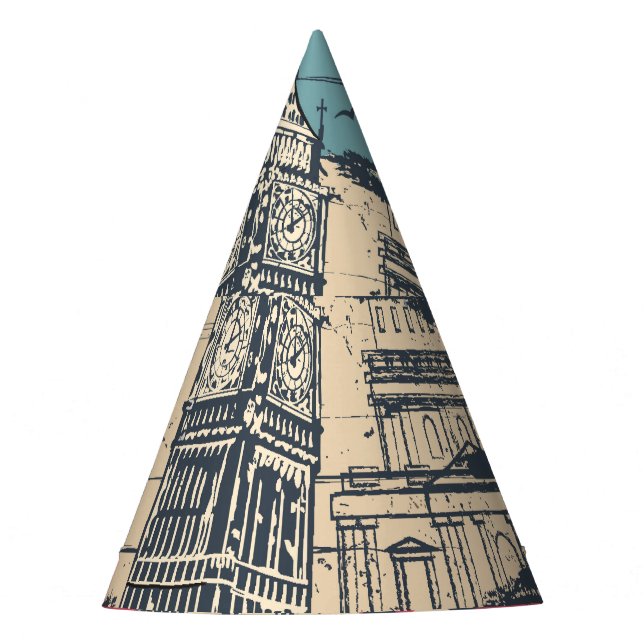 Chapeaux De Fêtes Londres Big Ben : Poster de typographie (Devant)