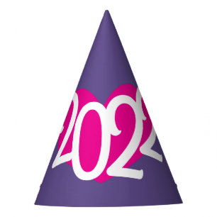 Chapeaux De Fêtes love 2022 ultra violet New Years party hat