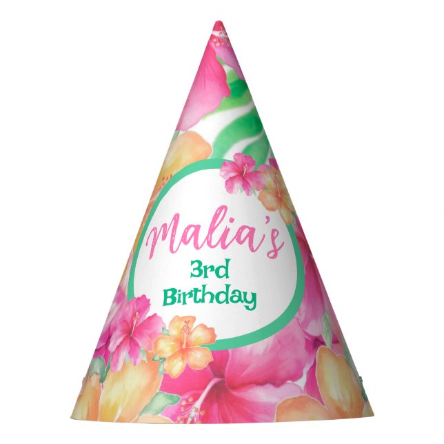 Chapeaux De Fêtes Luau 3e anniversaire (Devant)