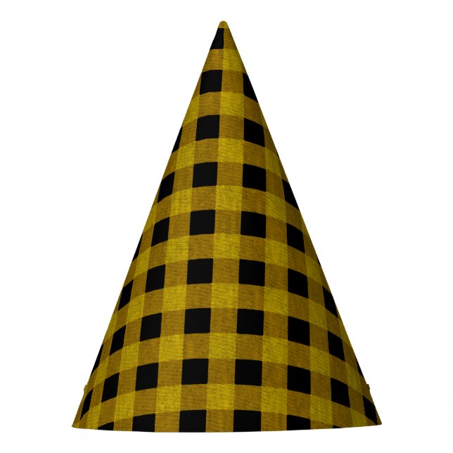 Chapeaux De Fêtes Lumberjack Style - tissu jaune + vos idées (Devant)