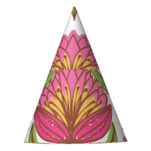 Chapeaux De Fêtes Luminosité florale : Vintage blanc rouge.