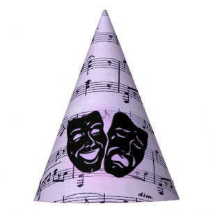 Chapeaux De Fêtes Masques de musique et de théâtre violets