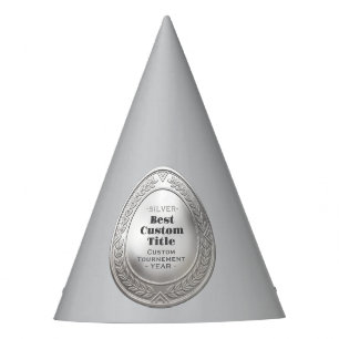 Chapeaux De Fêtes Médaille d'argent réaliste 3D personnalisable et m