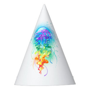 Chapeaux De Fêtes Méduse arc-en-ciel