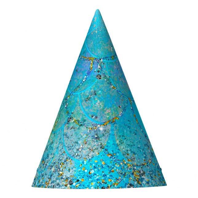 Chapeaux De Fêtes Mermaid Iridescente Pearl Shimmer fête d'anniversa (Devant)