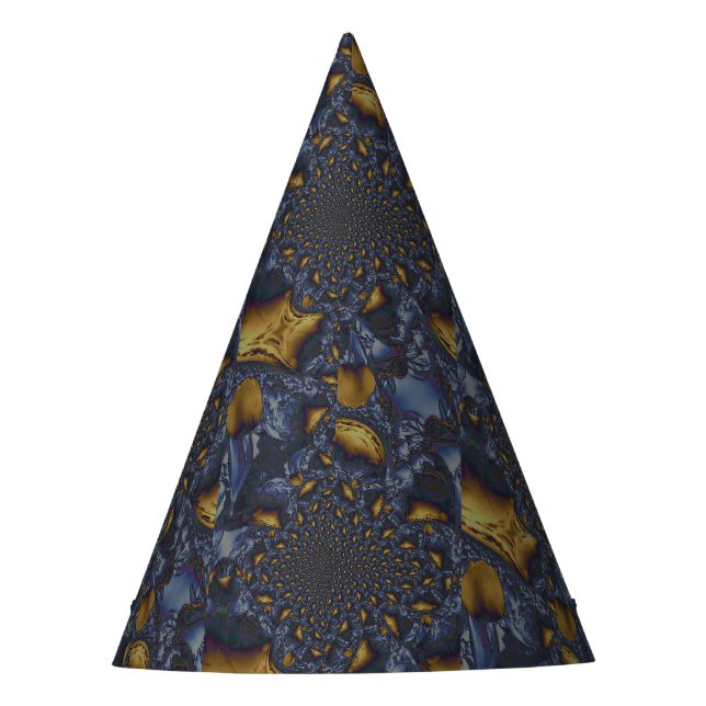 Chapeaux De Fêtes Métal Moulé or et argent bleu (Devant)