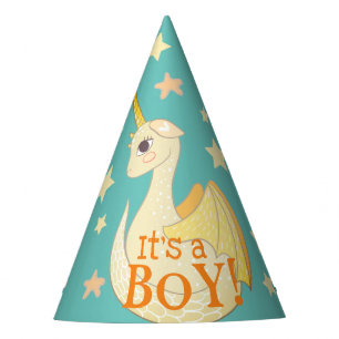 Chapeaux De Fêtes Mignon C'est un garçon Anniversaire Dragon Personn
