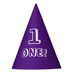 Chapeaux De Fêtes mignon violet blanc numéro personnalisé âge annive