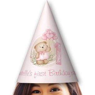 Chapeaux De Fêtes Mignonne 1er anniversaire Teddy Bear Casquettes de