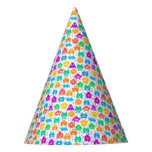 Chapeaux De Fêtes Mignons monstres pixellisés colorés motifs