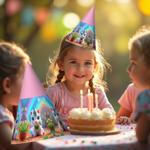 Chapeaux De Fêtes Mince bébé licorne et arc-en-ciel, filles annivers