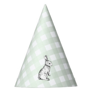 Chapeaux De Fêtes MInt Green En vichy lapin lapin lapin