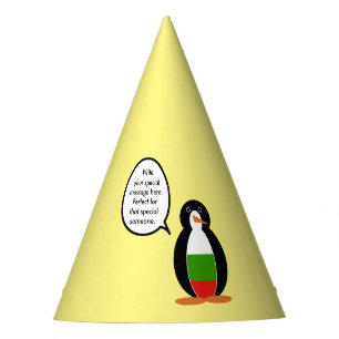 Chapeaux De Fêtes Mme Pingouin parlant bulgare personnalisé 