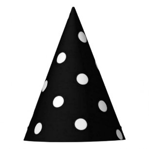 Chapeaux De Fêtes Mode noire et blanche de charme de pois