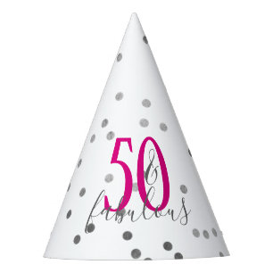 Chapeaux De Fêtes Moderne 50 & Fabuleux Anniversaire Confetti Casque