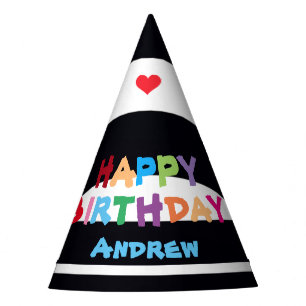 Chapeaux De Fêtes Moderne Personnalisé Joyeux Anniversaire Nom Cool