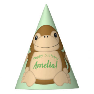 Chapeaux De Fêtes Monkey Anniversaire Vert