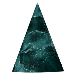 Chapeaux De Fêtes Moody Agate   Turquoise Vert Malachite Riche Joyau