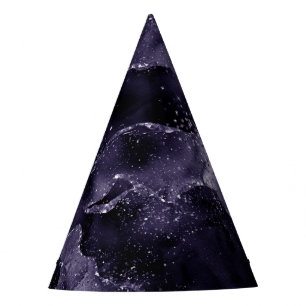 Chapeaux De Fêtes Moody Midnight Agate   Vapeur violet profonde de l