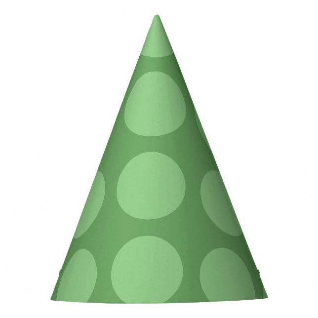 Chapeaux De Fêtes Motif à points Polka vert (Devant)