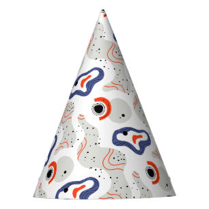 Chapeaux De Fêtes Motif Abstrait des tourbillons et des cercles