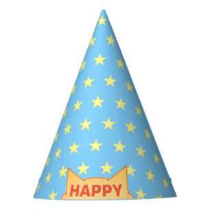 Chapeaux De Fêtes Motif Chat Heureux & Étoile