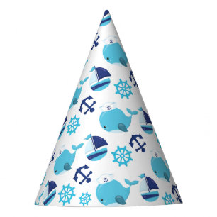 Chapeaux De Fêtes Motif De Baleines, Beaux Baleines, Baleines Bleues