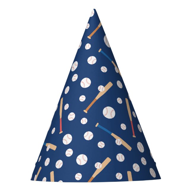 Chapeaux De Fêtes Motif de baseball et de bats (Devant)