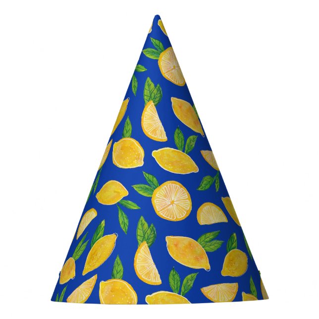 Chapeaux De Fêtes Motif de citron méditerranéen (Devant)