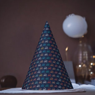 Chapeaux De Fêtes Motif de dessin à vélo