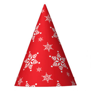 Chapeaux De Fêtes Motif de flocon de neige, Flakes blancs, Neige, Ro